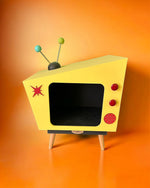Vintage Atomic TV Yellow