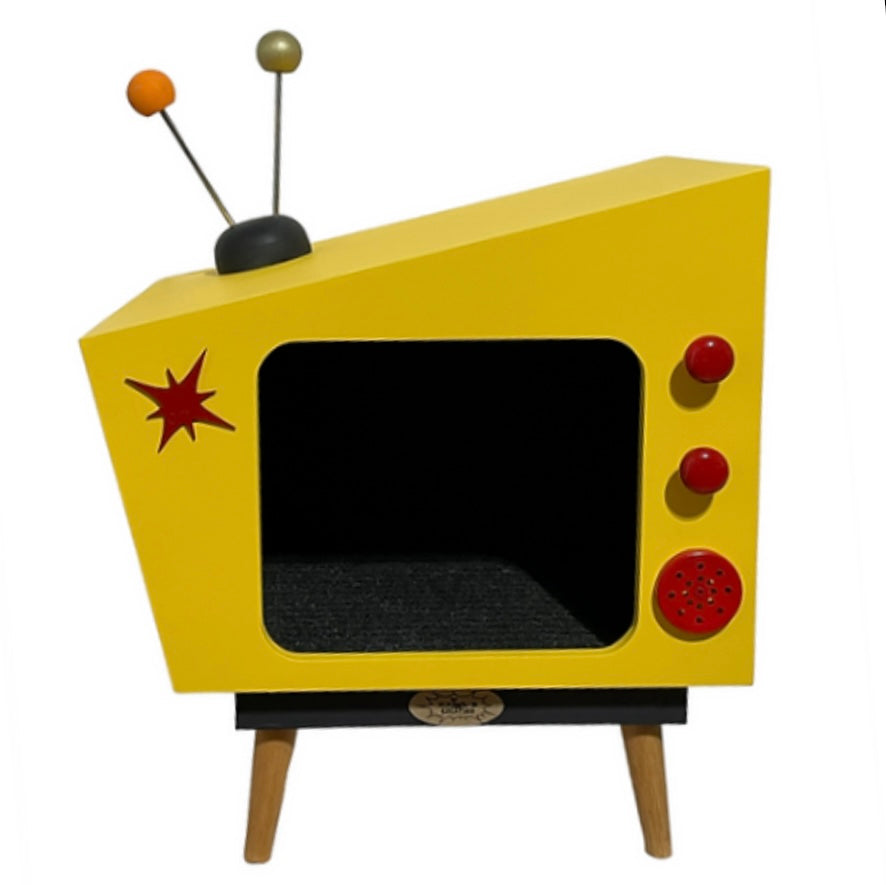 Vintage Atomic TV Yellow