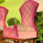 Petite chaise gothique pour animaux de compagnie | Rose et Or 