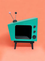 Vintage Atomic TV Blue