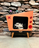 Vintage Atomic TV Orange